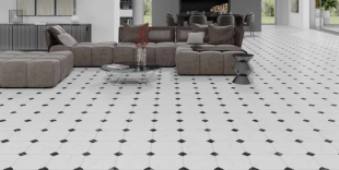 Керамогранит El Molino Betera Black-White (58x58) матовый